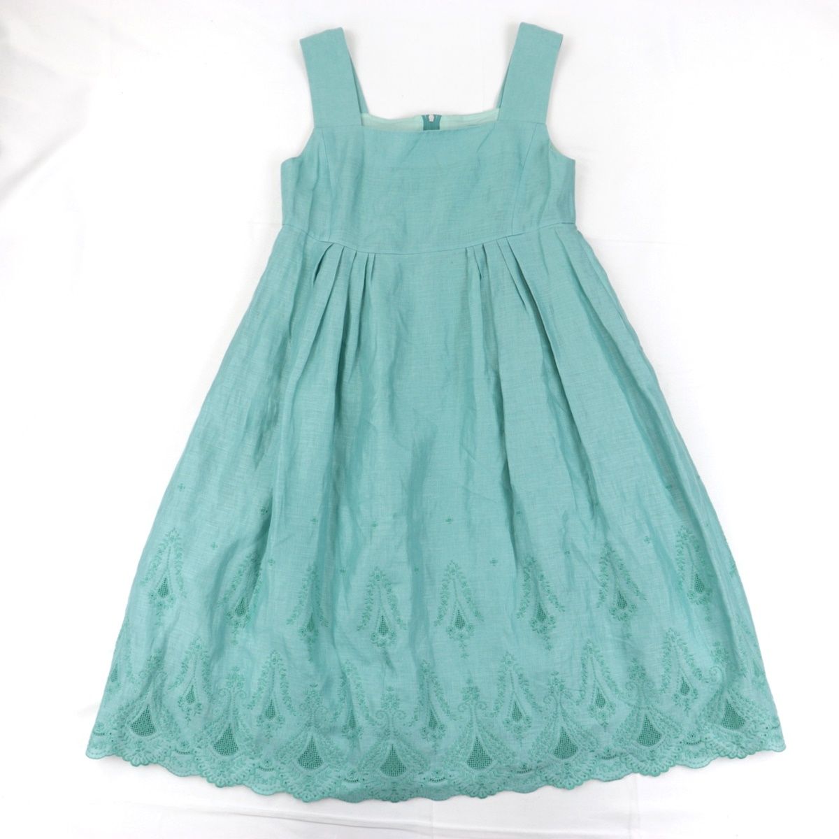 美品 フォクシー Dress Luxembourg リネンノースリーブ ワンピース ...