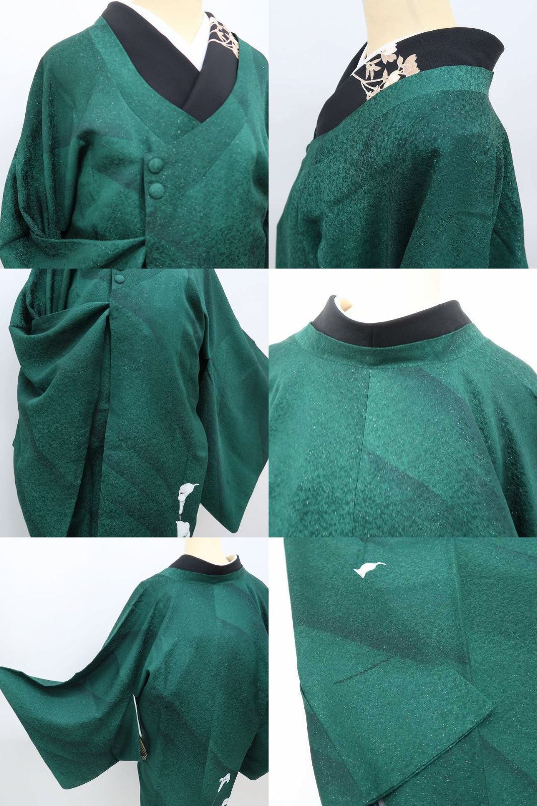 着物 銀色の輝く息