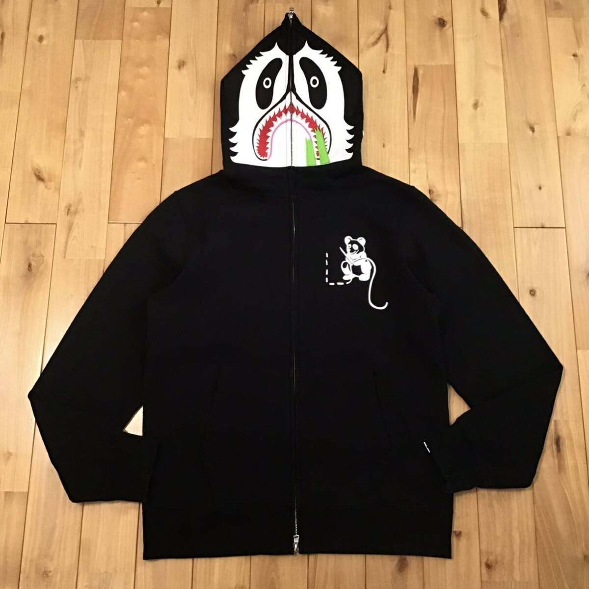 パンダ パーカー Lサイズ panda full zip hoodie a bathing ape BAPE 