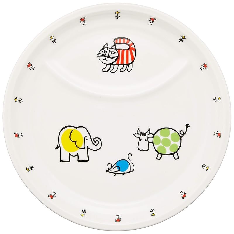 Lisa Larson (リサ ラーソン) 21cm ランチ プレート 皿 ベビー マイキー柄 (化粧箱入)子ども 子供用 食器 LL50-38