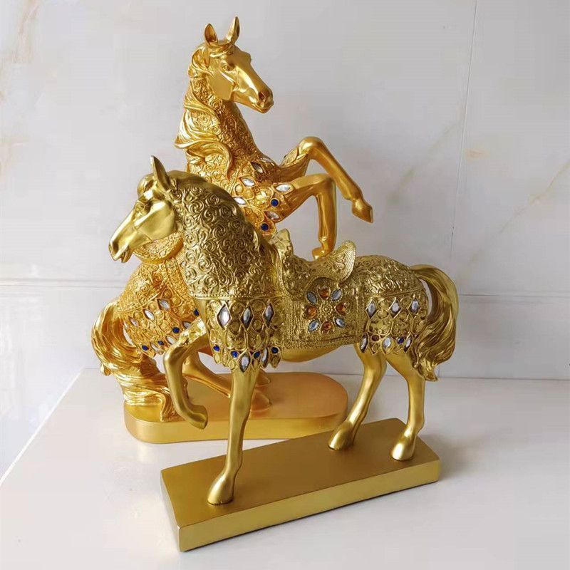 馬の置物 ヨーロピアンスタイル ホース オブジェ シルバーA レジン 工芸品 馬の置物 ヨーロピアンスタイル ホース オブジェ ゴールドA
