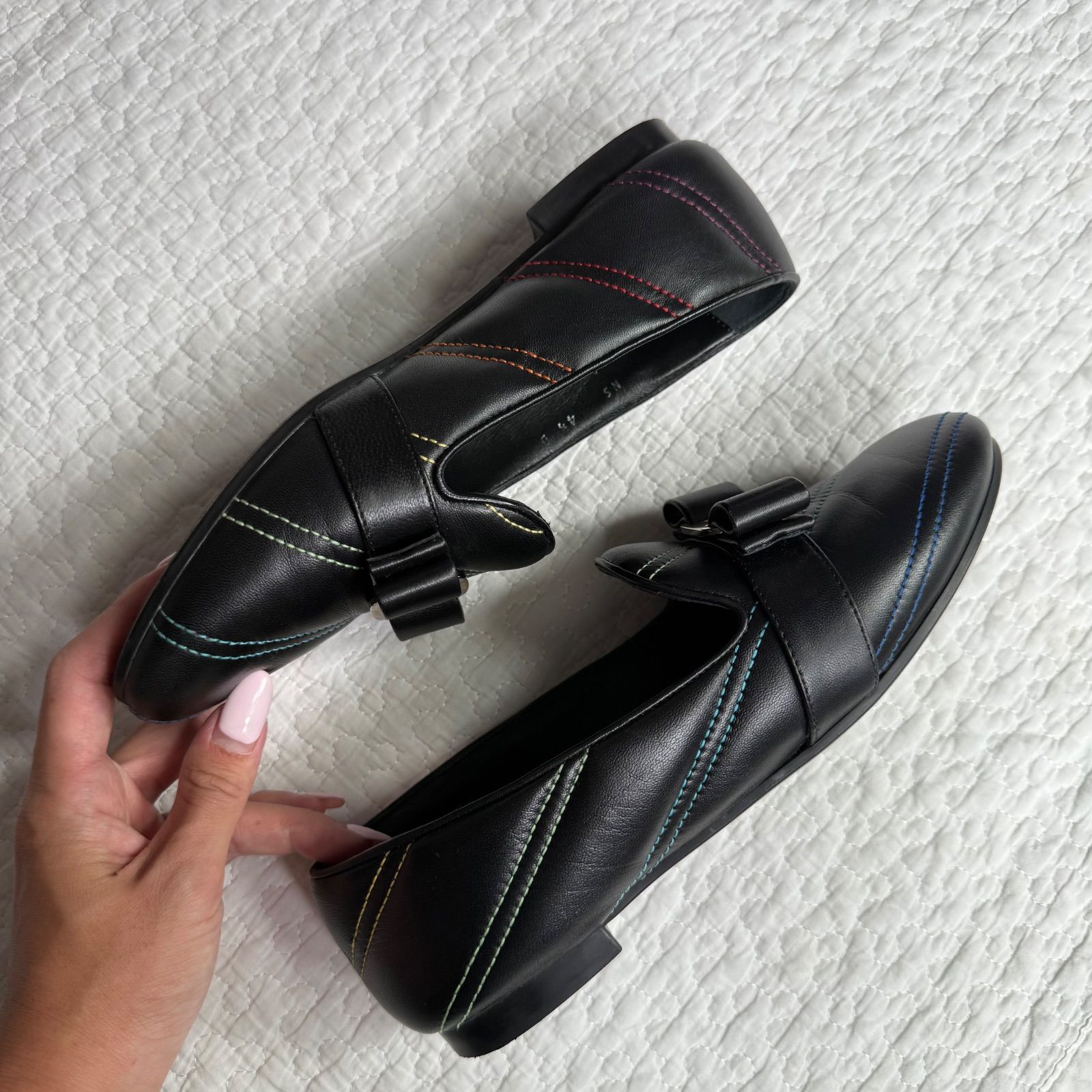 Salvatore Ferragamo 黒リボンフラットシューズ フェラガモ Amazon | [サルヴァトーレ フェラガモ] 靴 レディース リボン
