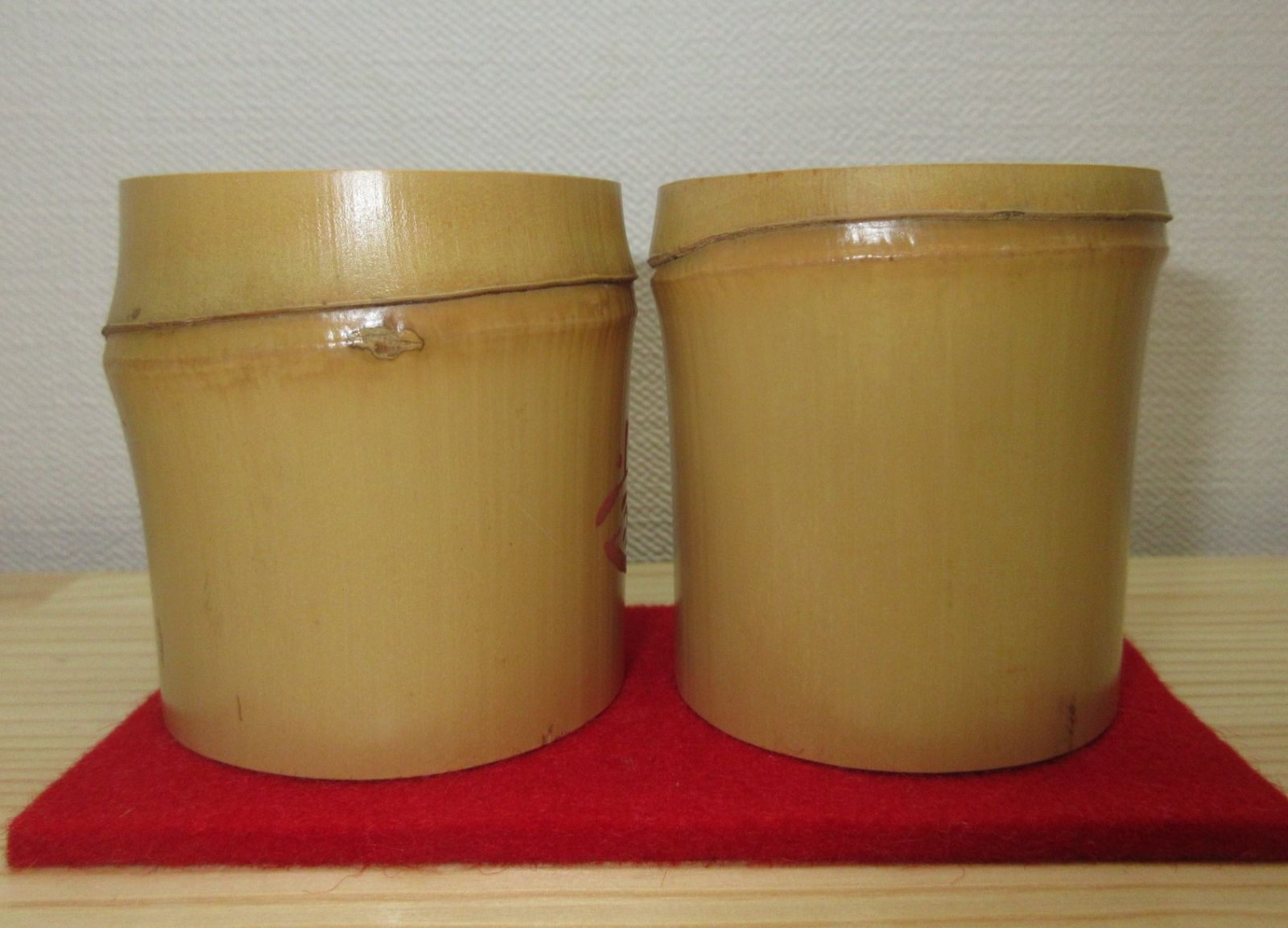 逢絢亭】茶道具 竹蓋置 一双 藤井誡堂書付 西川楳玄作 共箱入り 楽天