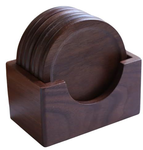 Color ブラウン コースターセット 木製 pont du monde コースター BOX 茶色