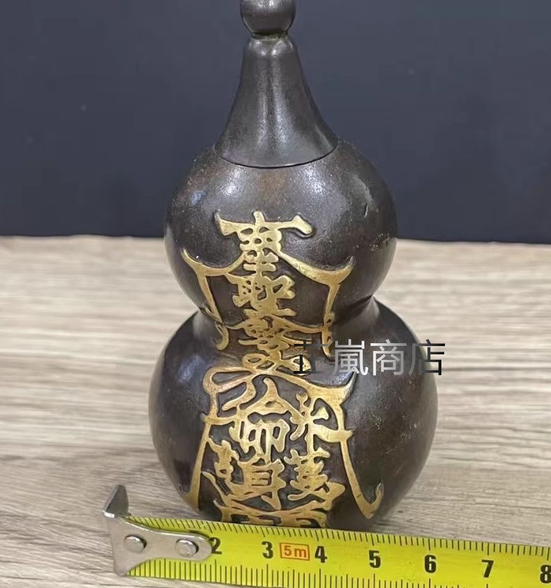 銅製 道家法器開口八卦瓢簞 事務室 応接間 玄関鎮宅辟邪 開運
