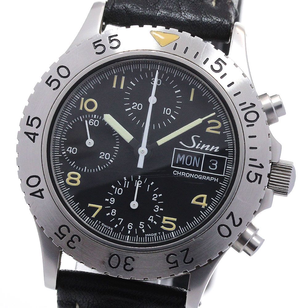 訳ありジン Sinn 256.D クロノグラフ デイデイト 自動巻き メンズ_846227