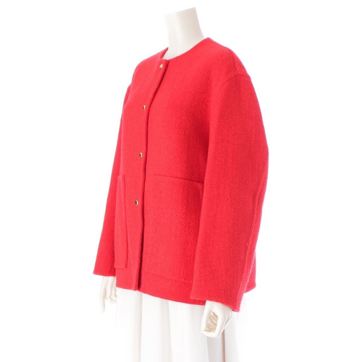 ドゥロワー ツイードケヌキジャケット コート 36 Drawer ウールケヌキ