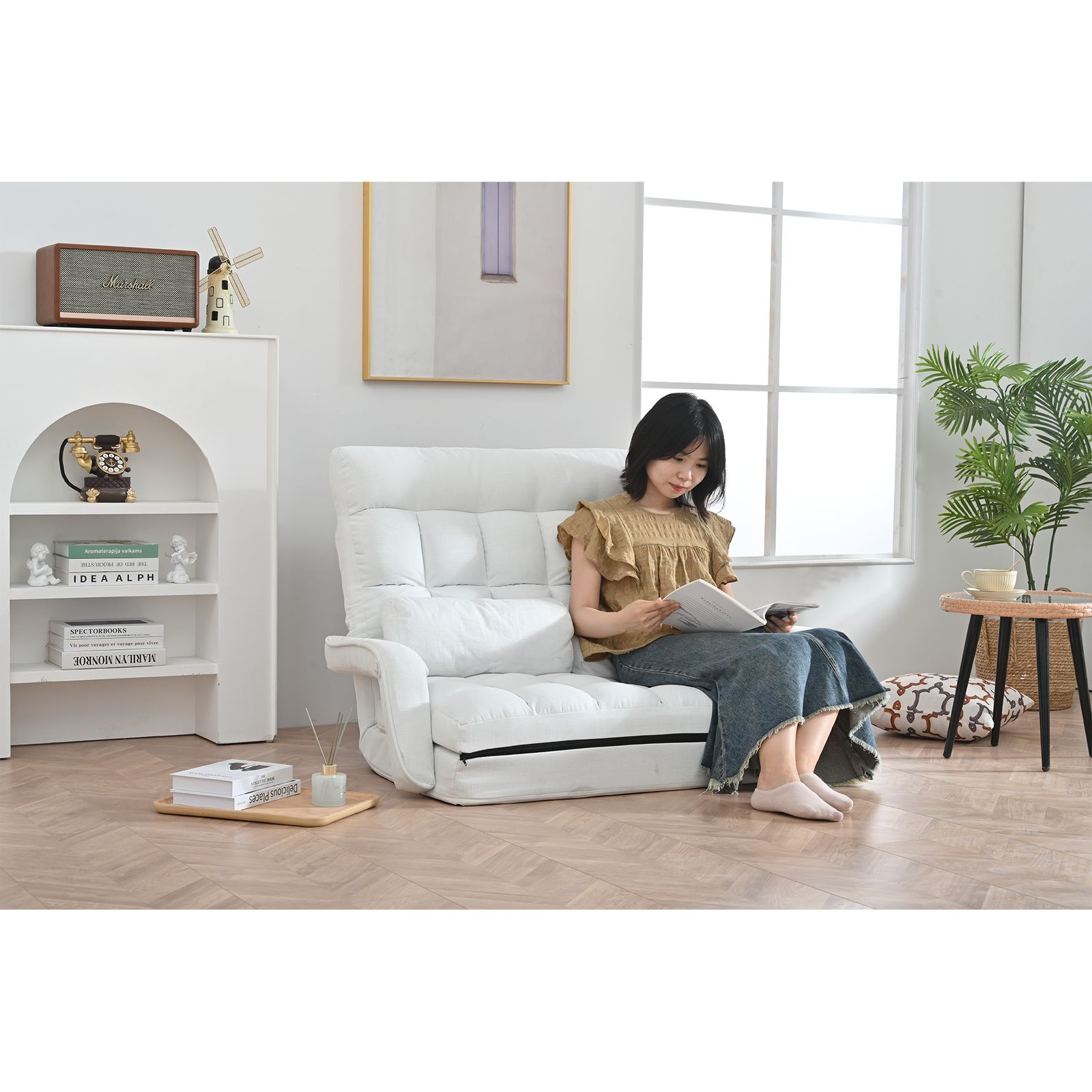 数量限定セール」座椅子 二人掛け 4WAY リクライニングソファ