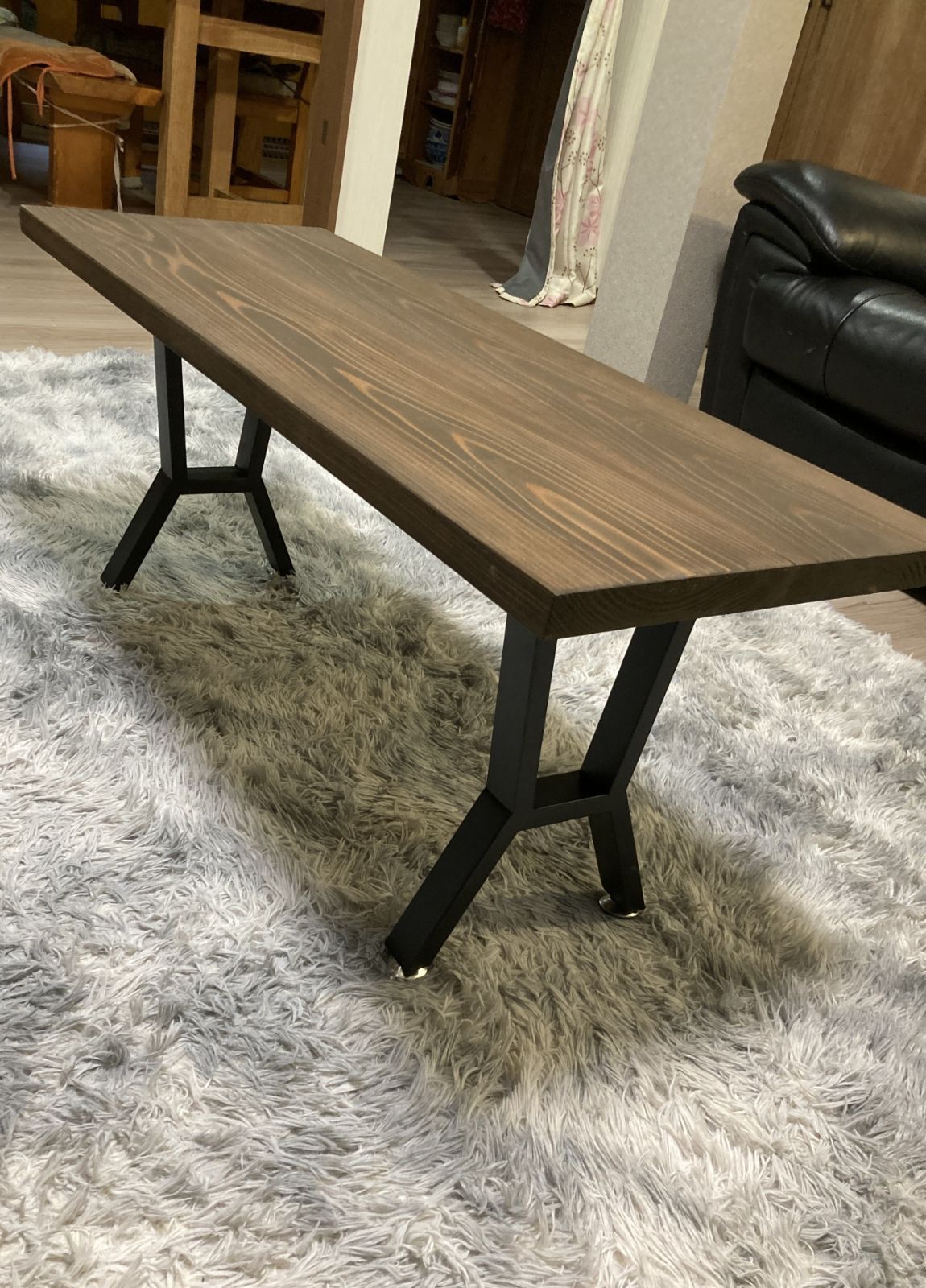 アンティーク調 コーヒーテーブル 猫脚 彫刻 花柄 ダークブラウン 円卓