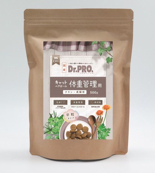 同梱不可 12個セット ニチドウ Dr.PRO. キャット ヘアボール 体重管理用 チキン 500g