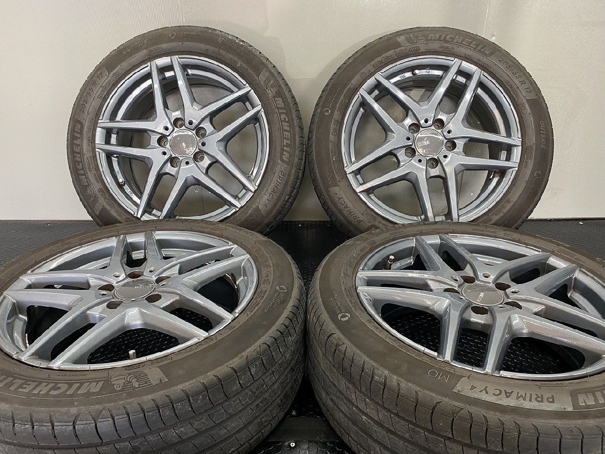 MICHELIN PRIMACY4 205 55R17 夏タイヤ MONZAJAPAN WESTER 17インチ 7J5HPCD112 50 バリ溝 BMW MINIクロスオーバー等 STB005
