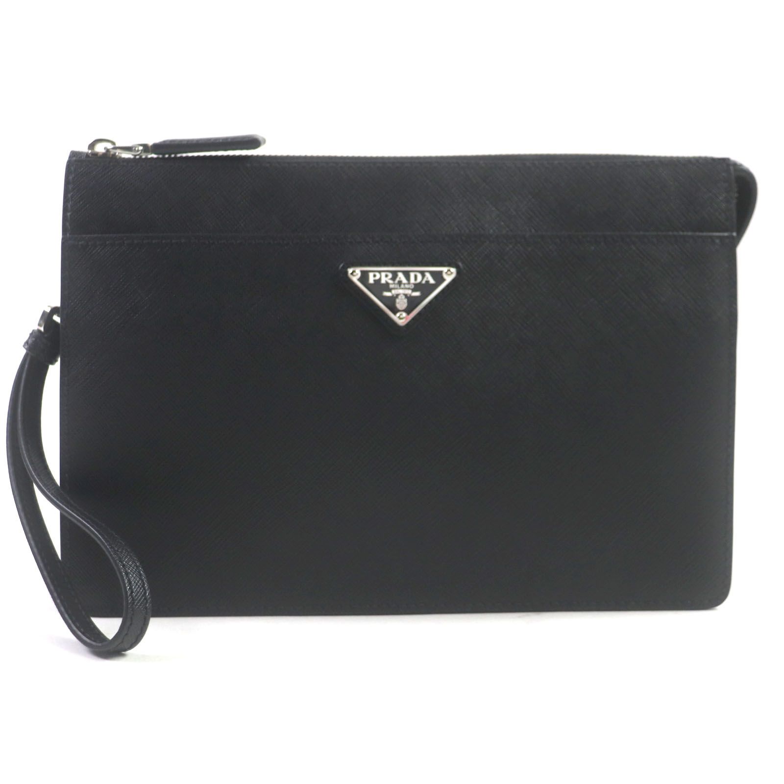 PRADA クラッチバッグ 黒 Saffianoレザー