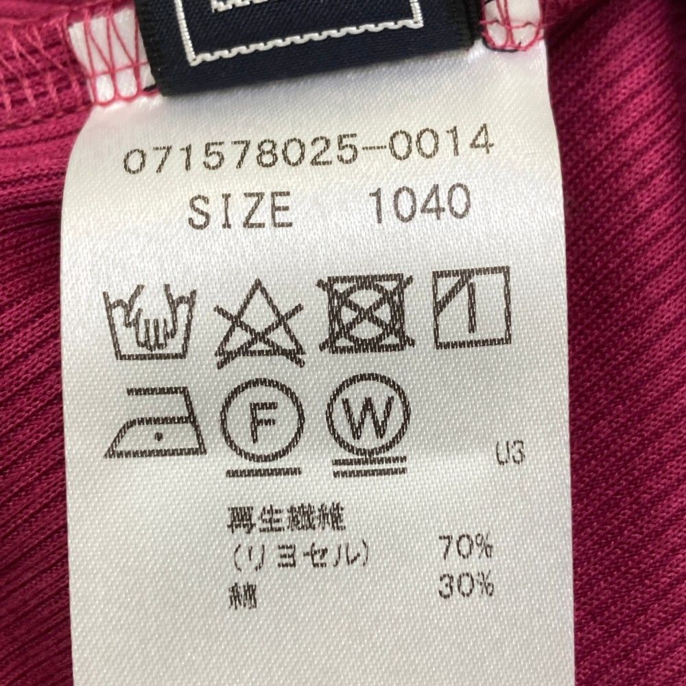 サイズ：40 ZOY ゾーイ 071578025 長袖タートルネックTシャツ  レッド系 [240101416531] ゴルフウェア レディース ストスト サイズ：40 ZOY ゾーイ 071578025 長袖タートルネックTシャツ