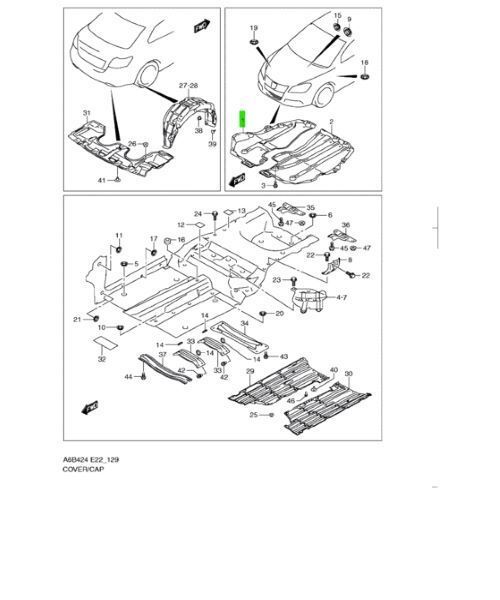 スズキ 純正 キザシ カバー エンジンアンダ ライト Cover engine under r 72381-57L00-000 SUZUKI Genuine JDM メーカー純正品
