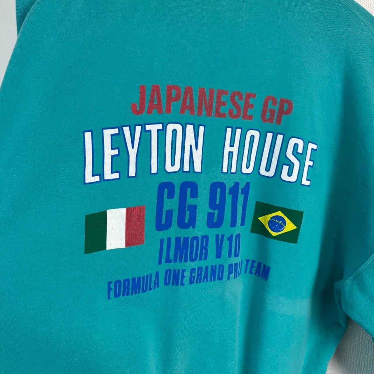 90s LEYTON HOUSE レイトンハウス スウェット トレーナー ロゴ刺繍 