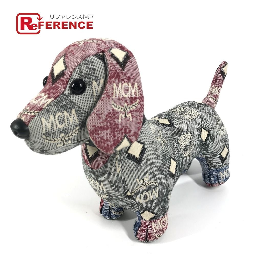 MCM エムシーエム ぬいぐるみ ロゴ 犬 ドッグ キャンバス マルチ
