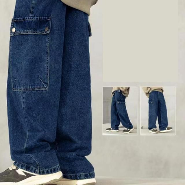 キッズ ジーンズ 子供服 デニム パンツ 男の子 ワイドパンツ ロングパンツ ゆったり ゴムウエスト ストレート サルエルパンツ ジュニア ジーパン 長ズボン 小学生 中学生 カジュアル 春秋冬 jyonn 3313