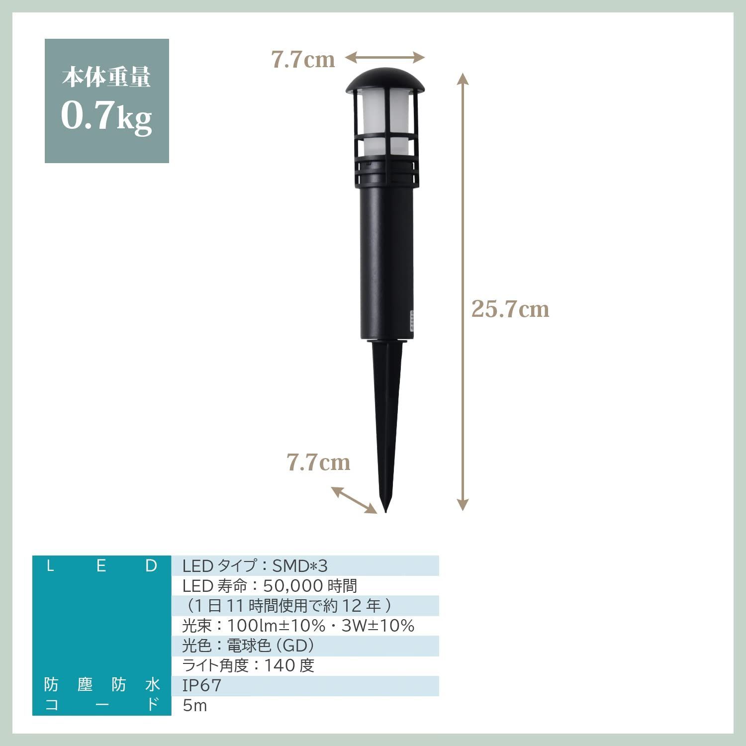 人気商品 ガーデンマスター Gardenmaster ガーデントワイライト コンセント式 単品追加用 角度調整140度 IP65 約140lm LED AC100V 防塵防水 コード5m 玄関照明 庭園灯 誘導灯 間接照明 防犯ライト 庭園灯 ベランダ テ