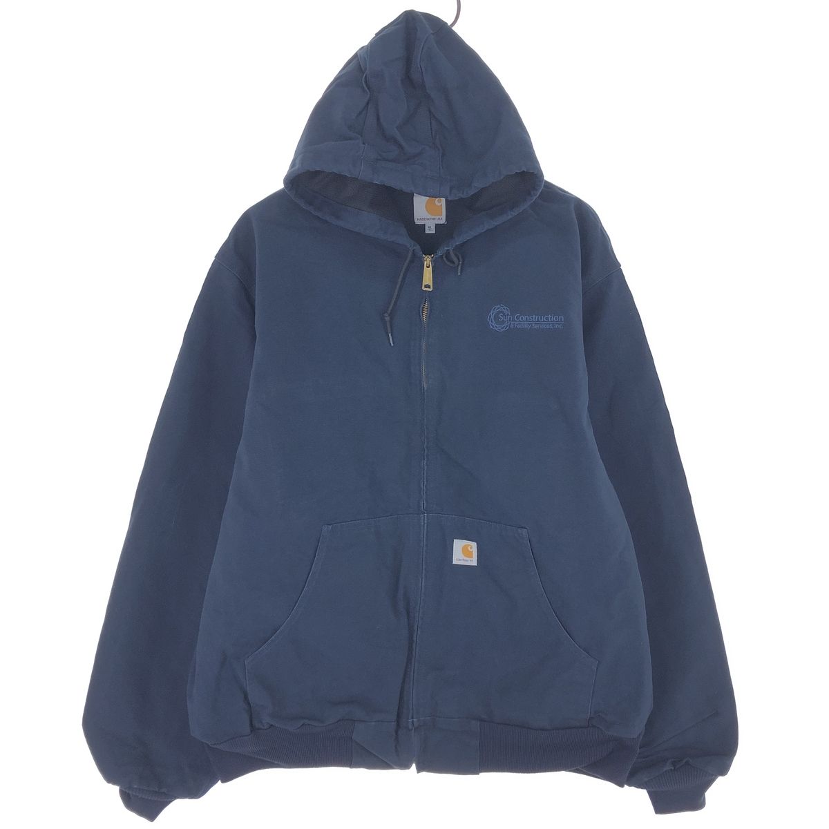 古着 カーハート Carhartt アクティブジャケット ダックフルジップパーカー USA製 メンズXL相当/eaa500634