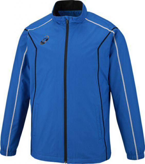 asics アシックス 43 WIND BREAKER JKT(B-ST) インペリアル 140 2031A240 400 | スポーツ メンズ キッズ 子供 140 青ウェア アウター ブレーカージャケット トリコット 保温性 再帰反射付き 背ベンチレーショ