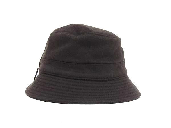 希少✨HERMES バケットハット　レザー　カシミヤ MOTSCH 58 HERMES(エルメス) MOTSCH Double Brim Bucket Hat 2重 ツバ