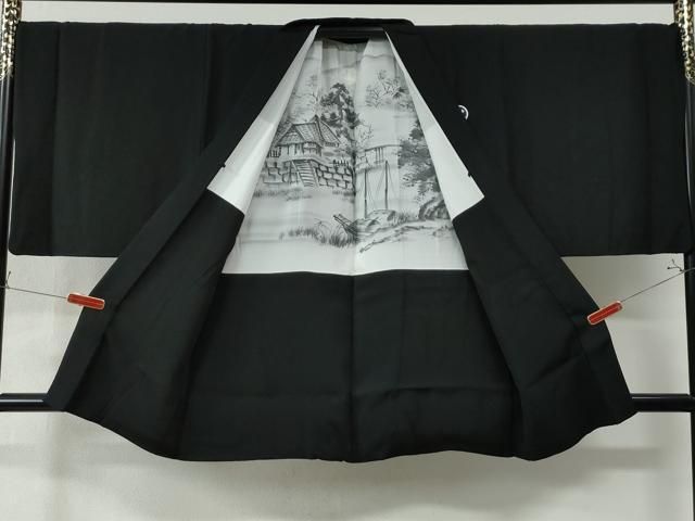 平和屋着物●男性　紬　アンサンブル　長襦袢(袷)セット　色無地　黒橡色　高島屋扱い　正絹　逸品　AAAW9233zg 平和屋着物○男性 紬 アンサンブル 長襦袢(袷)セット 色無地 黒橡色 高島屋