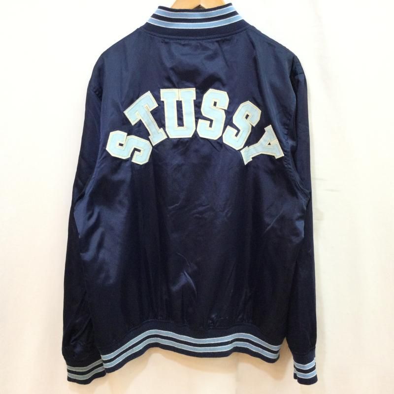 激レア　STUSSY ステューシー　ナイロンスタジャン　スカルロゴ　ワッペンロゴ