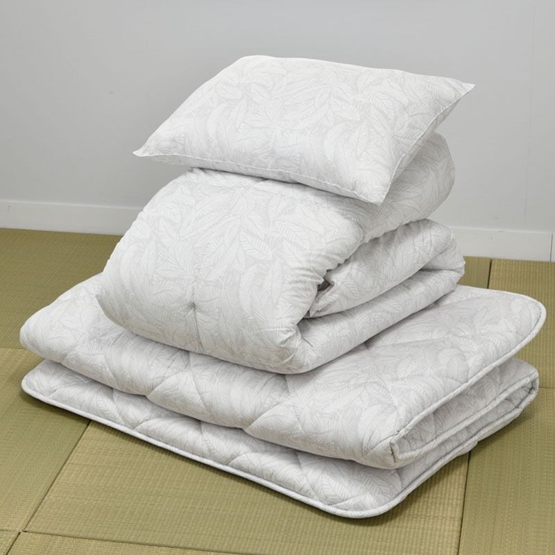 西川 布団セット シングル 3点セット 羽毛入り合繊 掛け布団 敷き布団 枕 セット 組布団 圧縮梱包 合繊綿使用 組ふとん 抗菌防臭 敷布団 マチ 硬め 軽量 軽い 新生活 来客