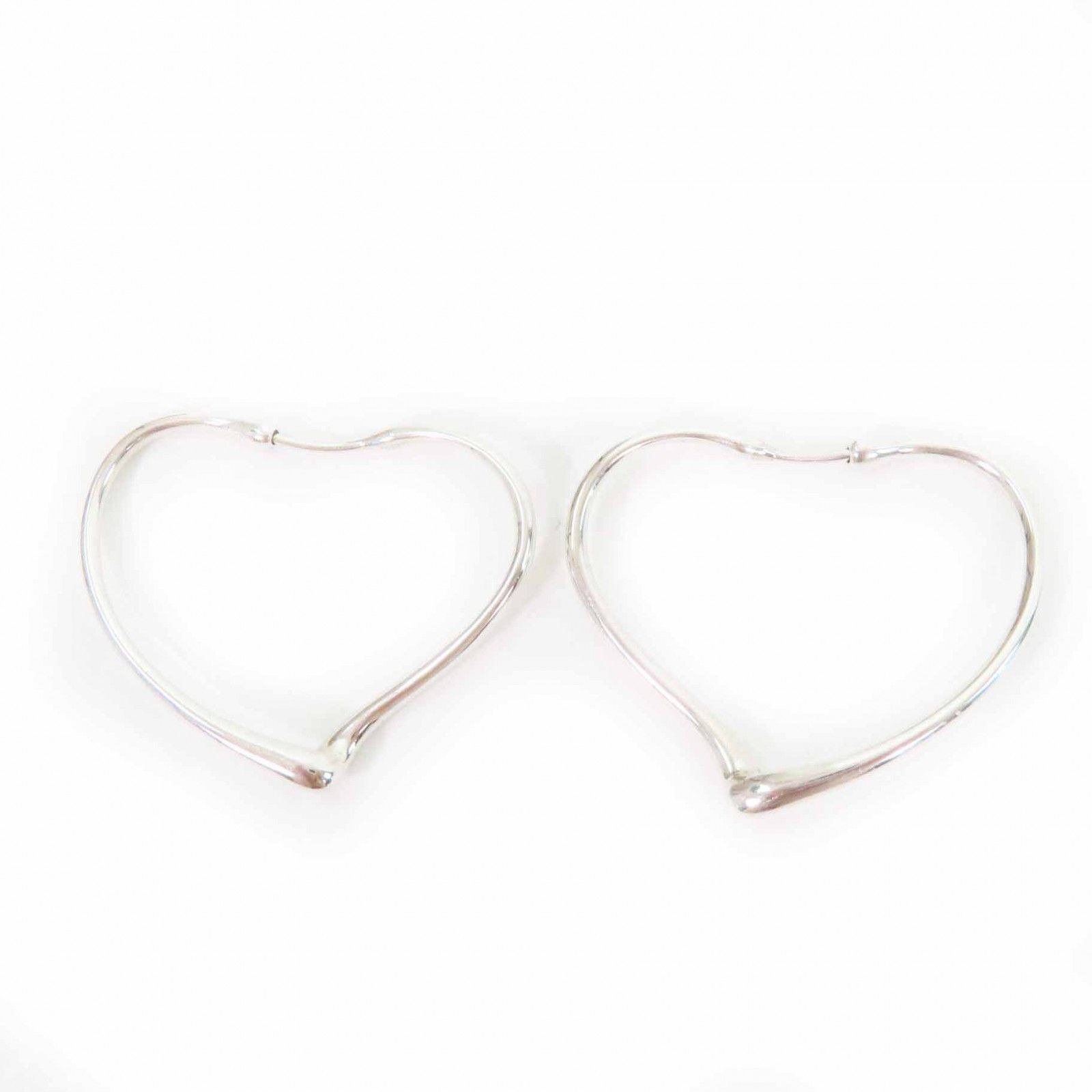 極美品◎TIFFANY&Co. ティファニー オープンハート フープピアス 両耳