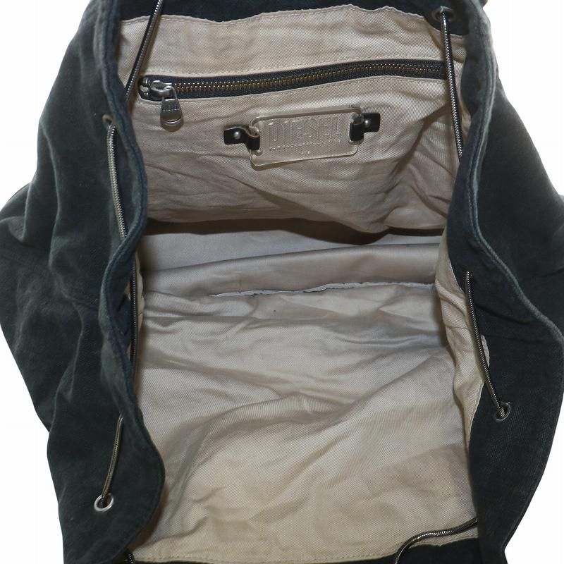DIESEL 黒 キャンバス トートバッグ ディーゼル DIESEL トートバッグ ハンド ワンショルダー デニム