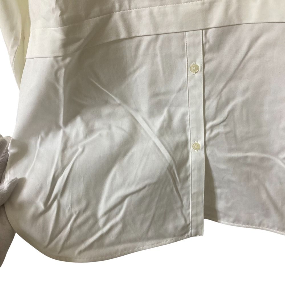 未使用 24AW 23区 ニジュウサンク 洗える ナチュラルコットンベアコンビ カットソー 長袖 プルオーバー 38 ホワイト レディース 古着 中古 23区 - 未使用 24AW 23区 ニジュウサンク 洗える ナチュラル