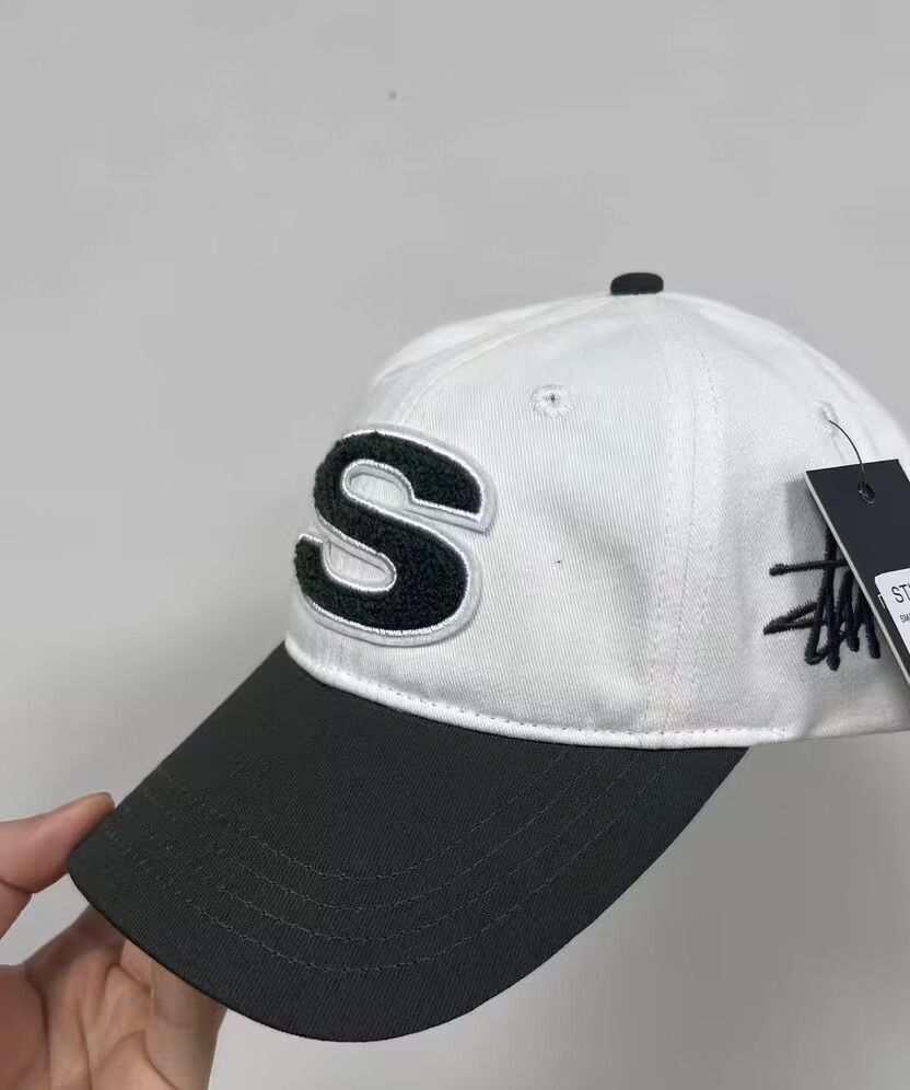 新品 STUSSY CAP ステューシー S 帽子 キャップ ベースボールキャップ 刺繍