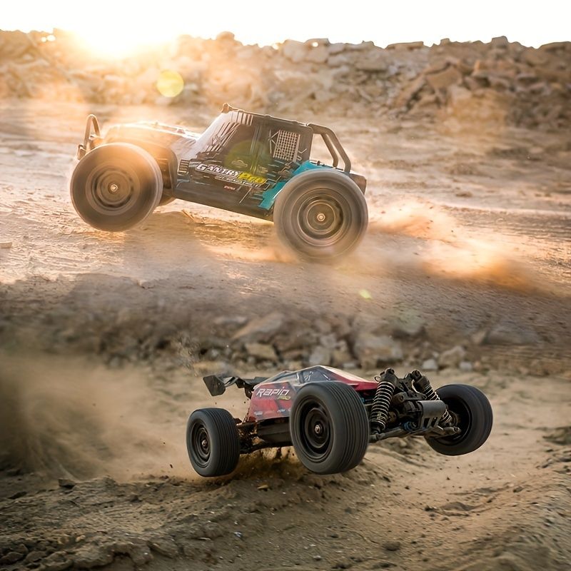 1:16 スケール 高速 RC オフロードトラック - ブラシレスモーター、最高速度 70 KM/H、4WD 全地形リモートコントロールカー、強力バッテリー搭載、14歳以上向け、誕生日やイースターのプレゼン