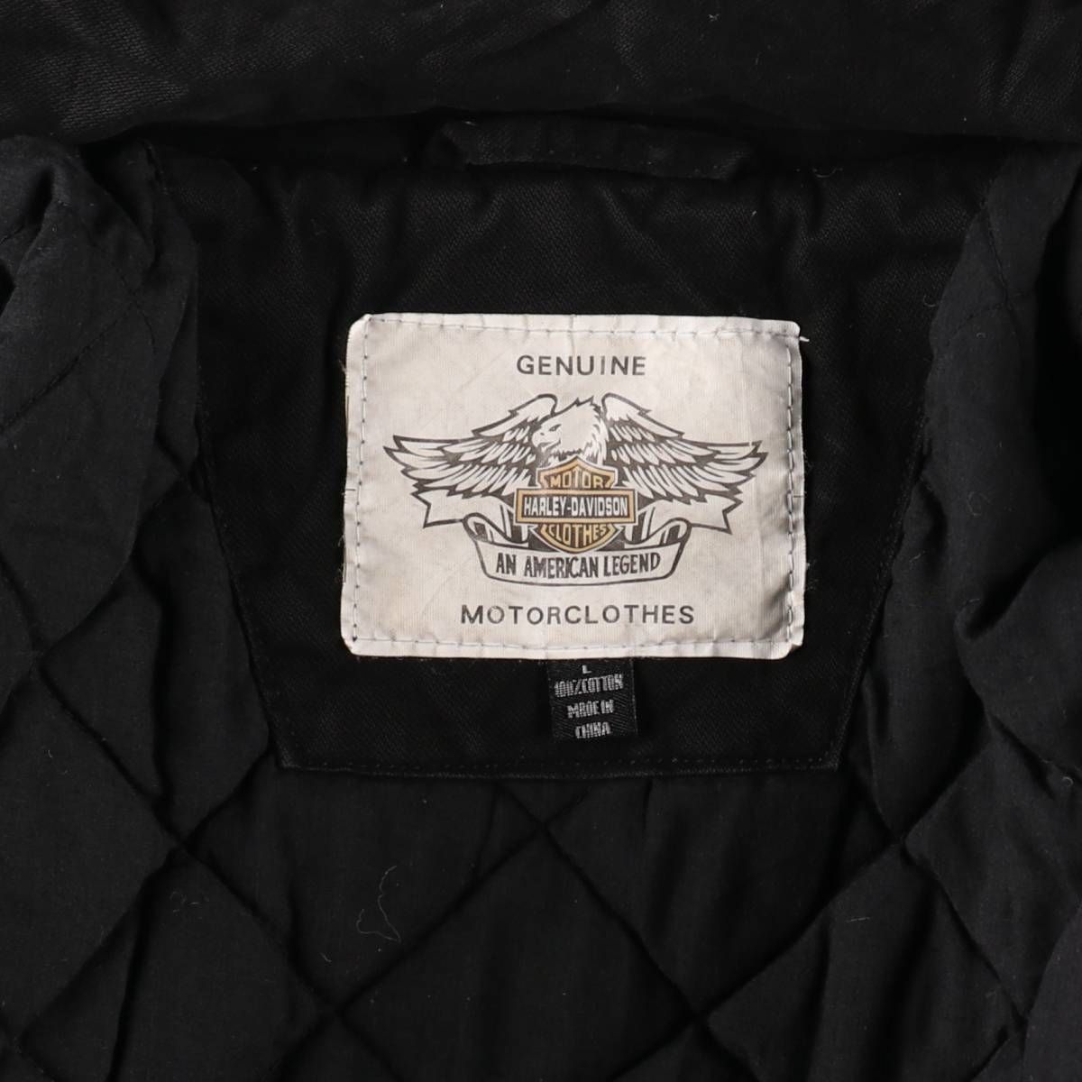 古着 ハーレーダビッドソン Harley-Davidson バックプリント 中綿 