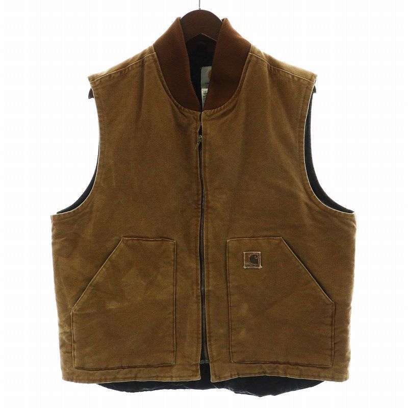 Carhartt ブラウン ジップアップベスト Carhartt ブラウン ジップアップベスト