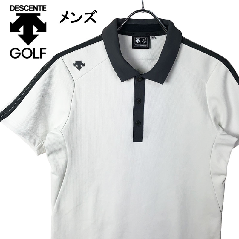 新品 未使用 デサント マンシングウェア ポロシャツ GOLF L 白なつめ茶の出品白シャツ