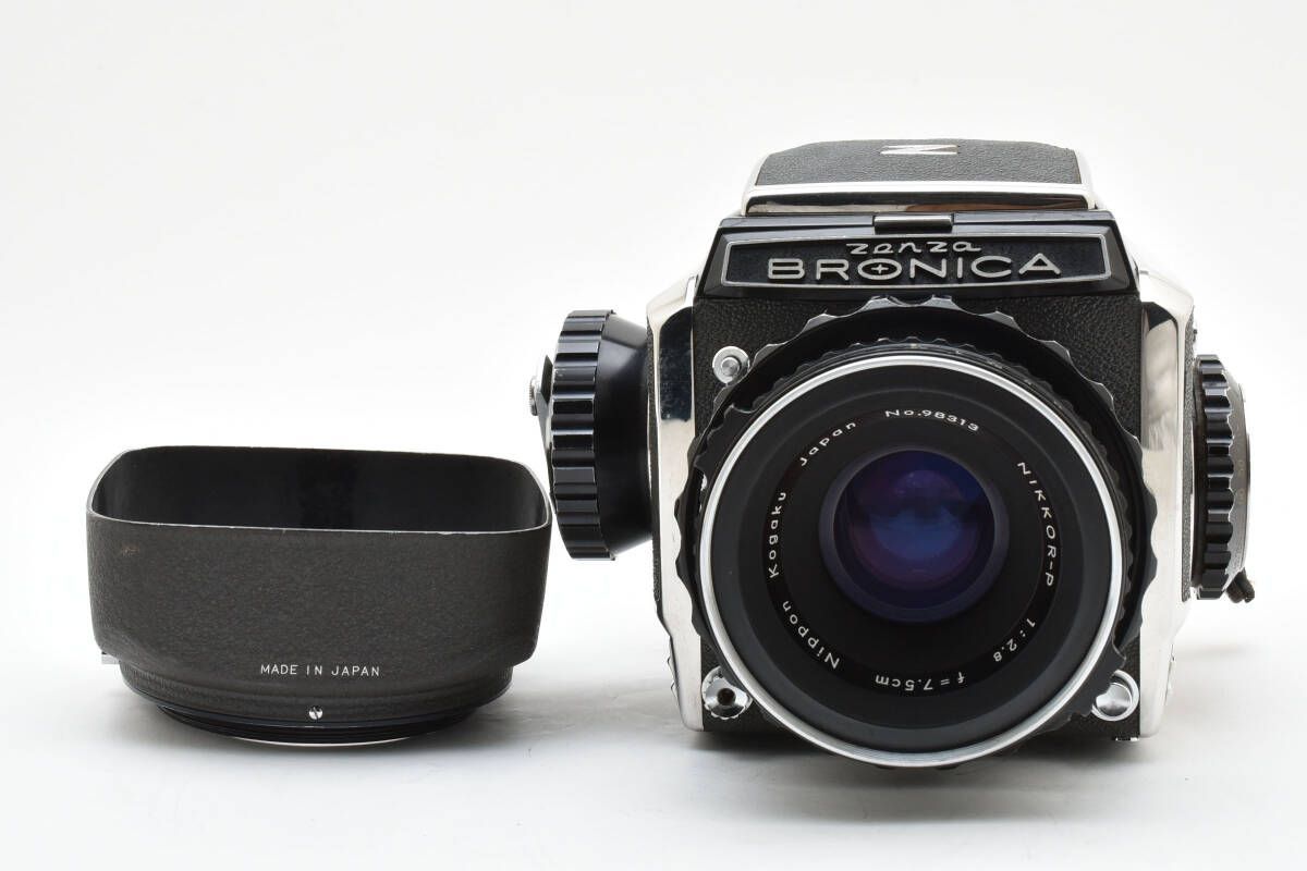 ゼンザブロニカ ZENZA BRONICA S2 前期 ブラック NIKKOR-P 75mm F2.8 Y0927 A2397