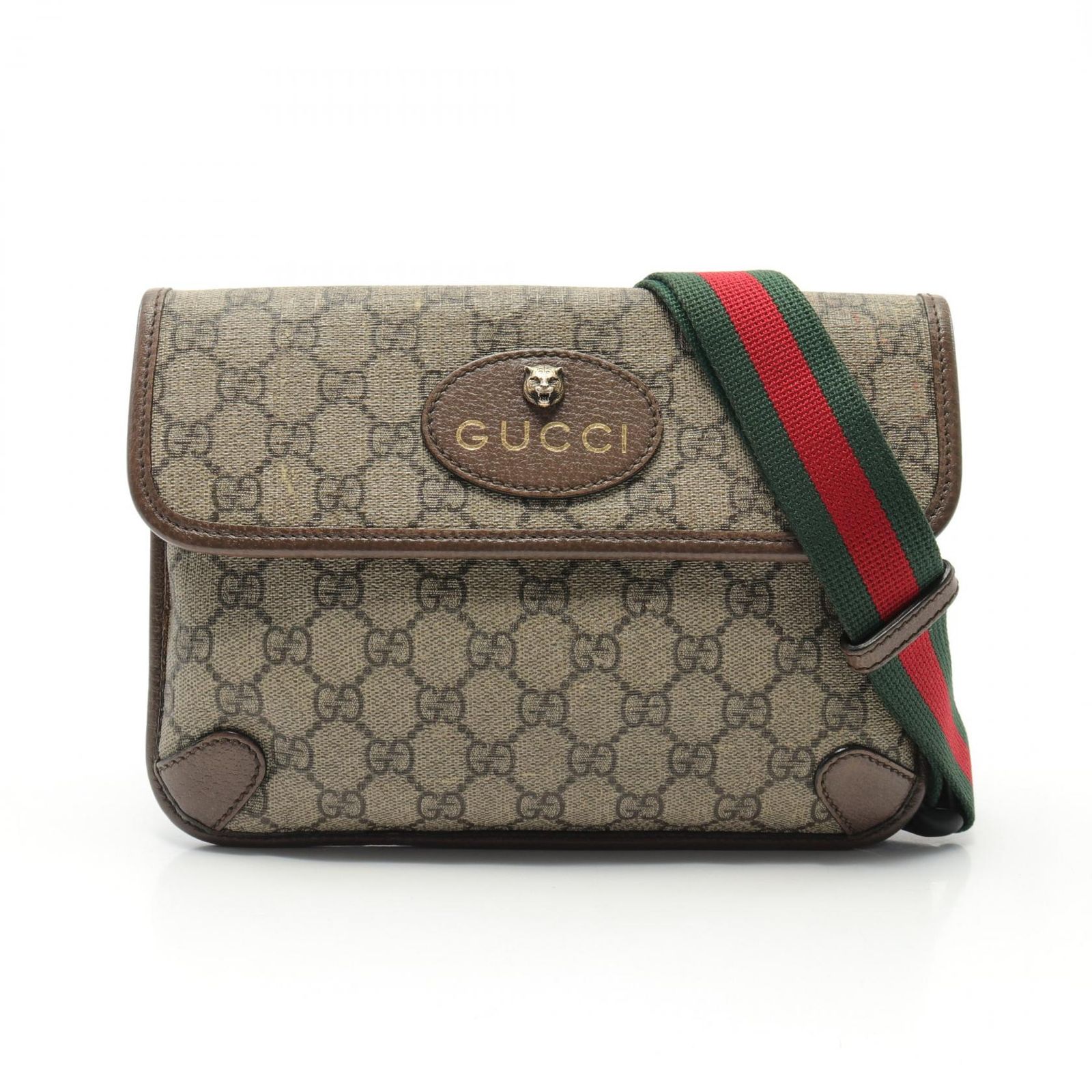 グッチ GUCCI ウエストバッグ ボディバッグ GGスプリーム ネオヴィンテージ シェリーライン 493930 ベージュ/ブラウン  PVCコーティングキャンバス レザー ボディバッグ ユニセックス Used B - メルカリ