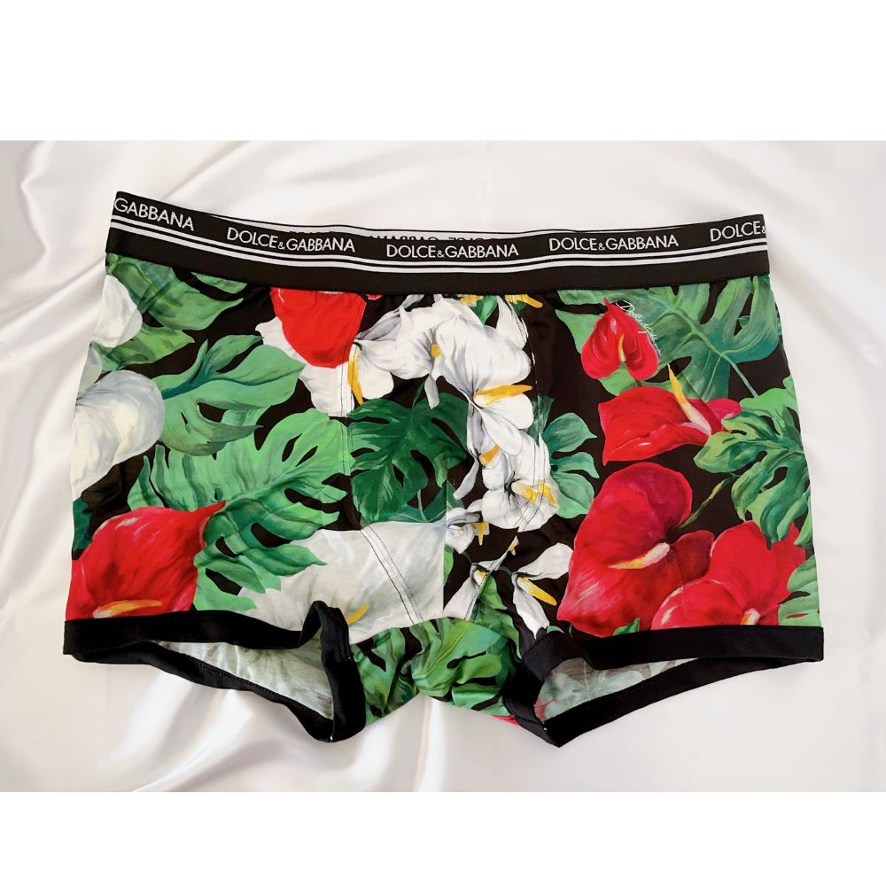 2-3日でお届け》新品【Dolce&Gabbana】ボクサーパンツ 花柄 ロゴ