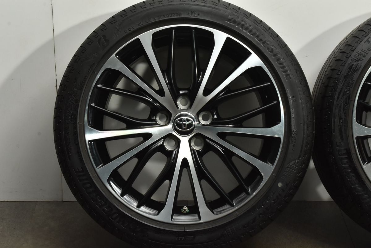 送料無料!! バリ溝 トヨタ 70 カムリ WS レザーパッケージ 純正 18in 8J 50 114.3 ブリヂストン トランザT005 235 45R18 マークX 空気圧センサー付
