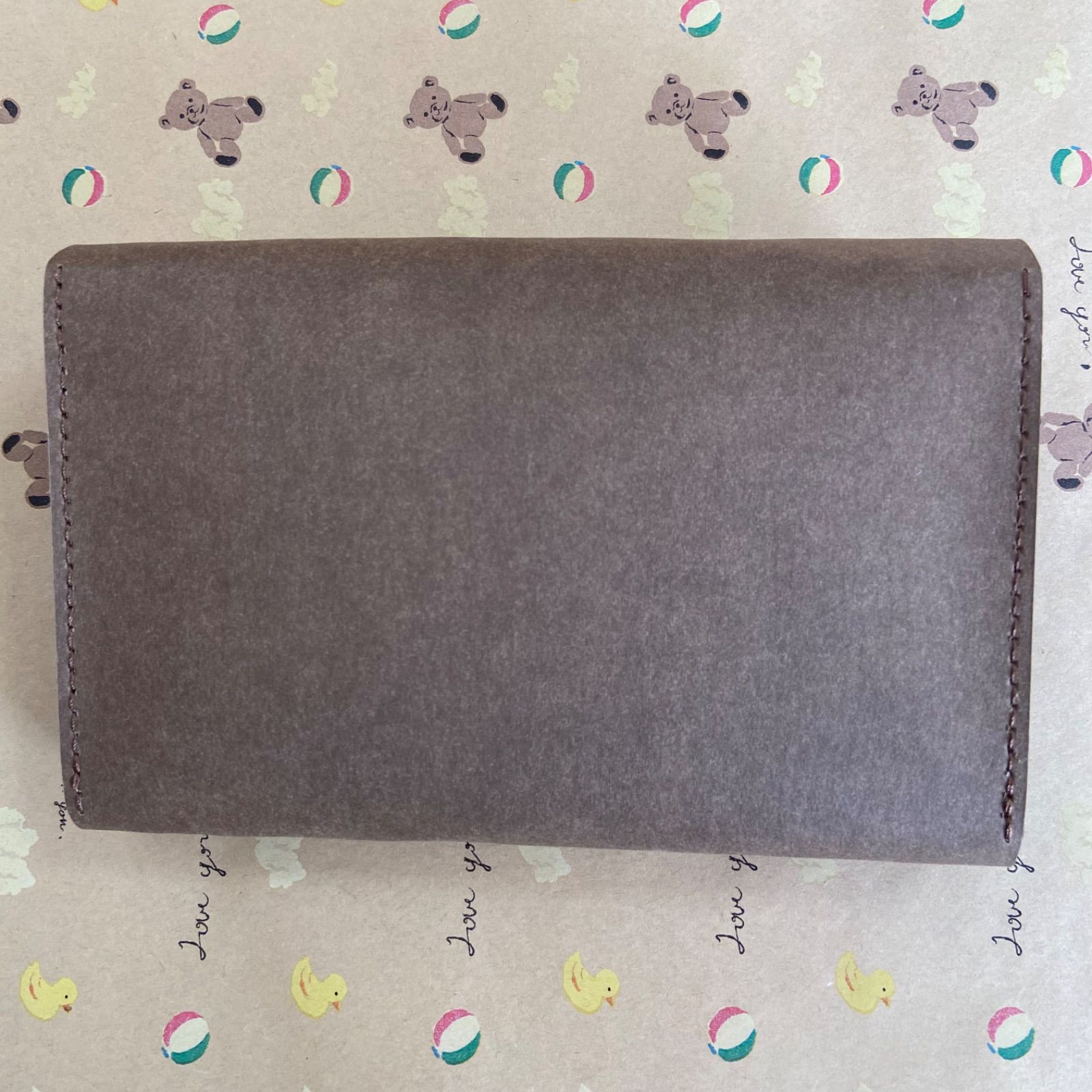 コラージュ素材入れ 蛇腹ポーチ レザーケース 素材入り レザー ロココ