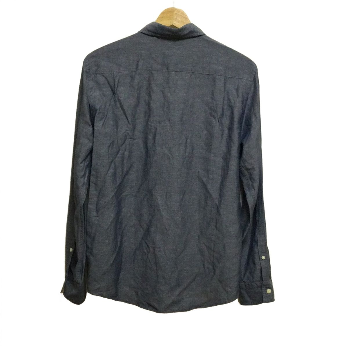【美品】バーバリーブラックレーベル 長袖 シャツ 黒 サイズ4 大きいサイズ BURBERRY BLACK LABEL バーバリーブラックレーベル BMW81-700 総