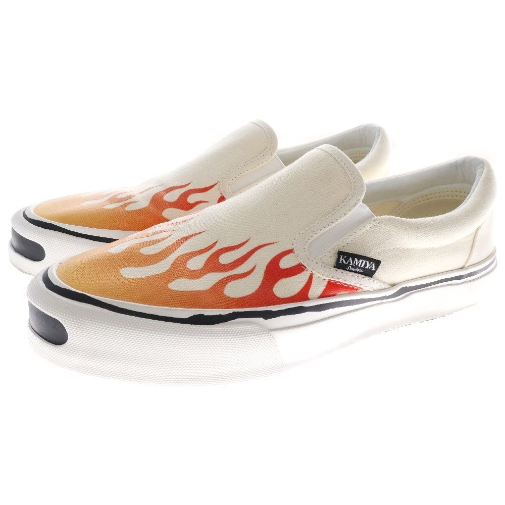KAMIYA (カミヤ) Cornell Fire Pattern Vulcanized Slip on Sneaker  