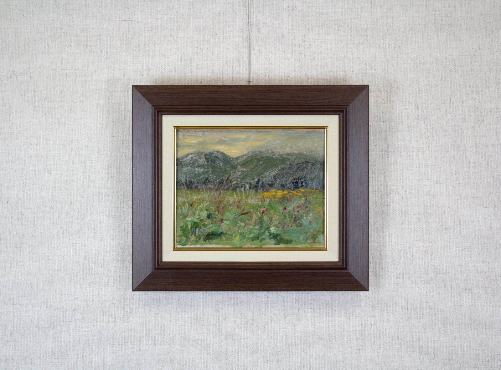 長原 担『金連花』油彩画【真作保証】 絵画 長原 担 『金連花』 油彩画 - 北海道画廊