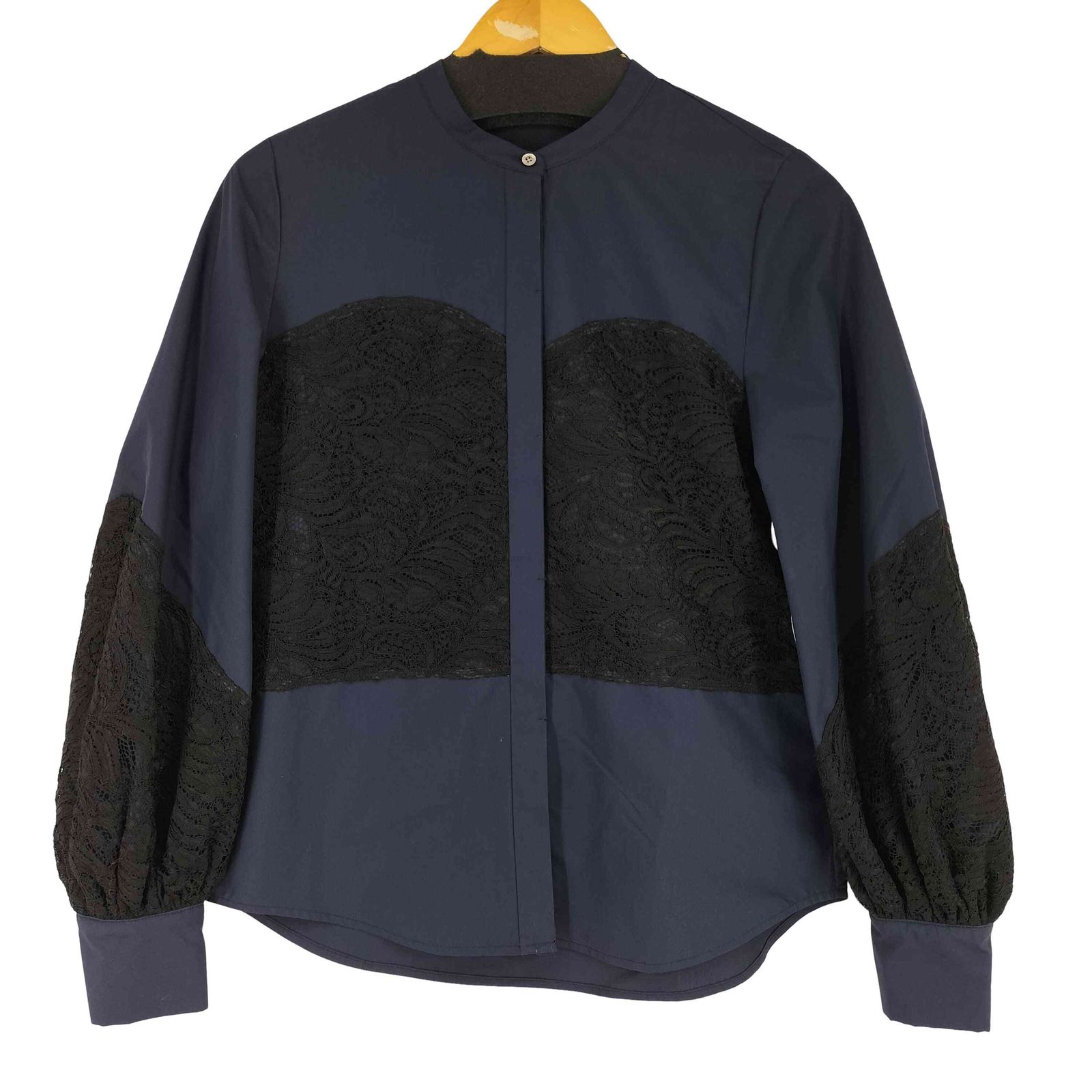 アニュアンス anuans ウェーブレースドッキングブラウス レディース