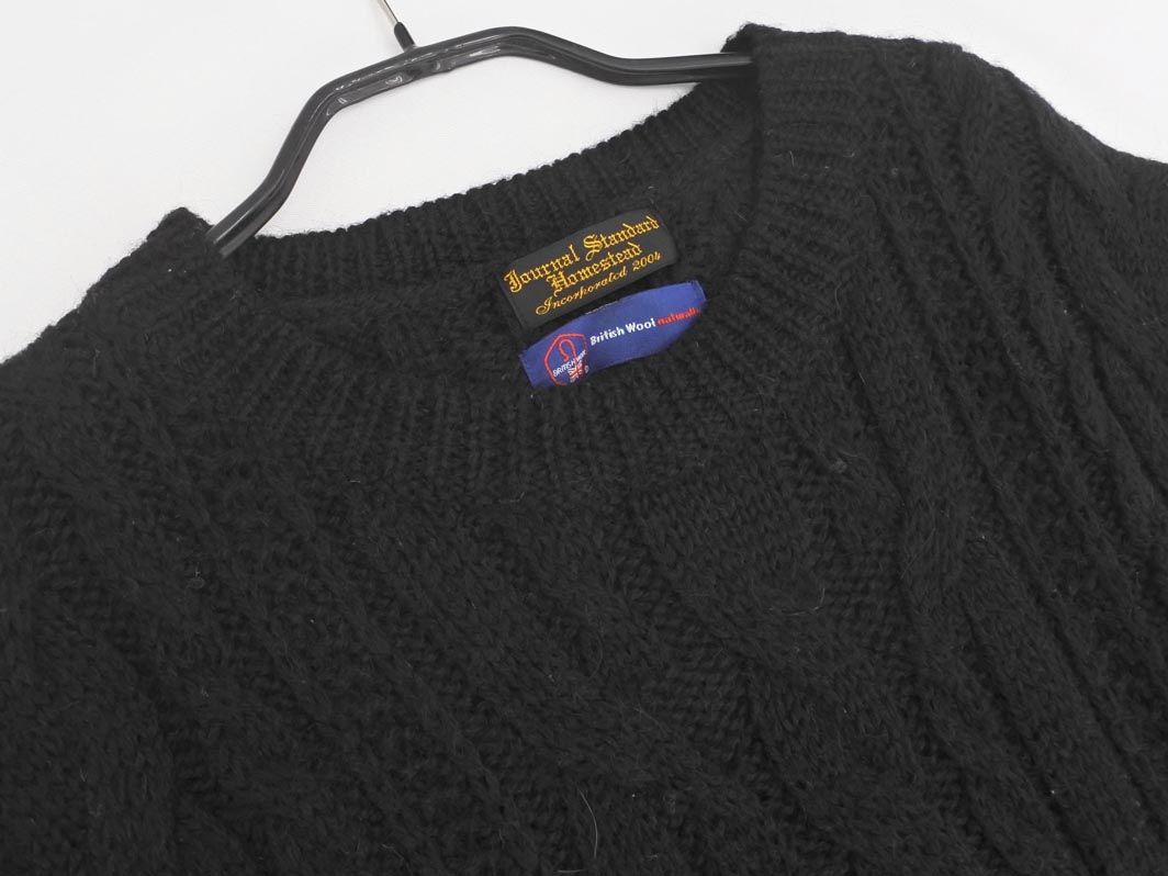 Journal Standard Homesteadセーター ウール100% 黒 JOURNAL STANDARD ジャーナルスタンダード HOMESTEAD ウール100