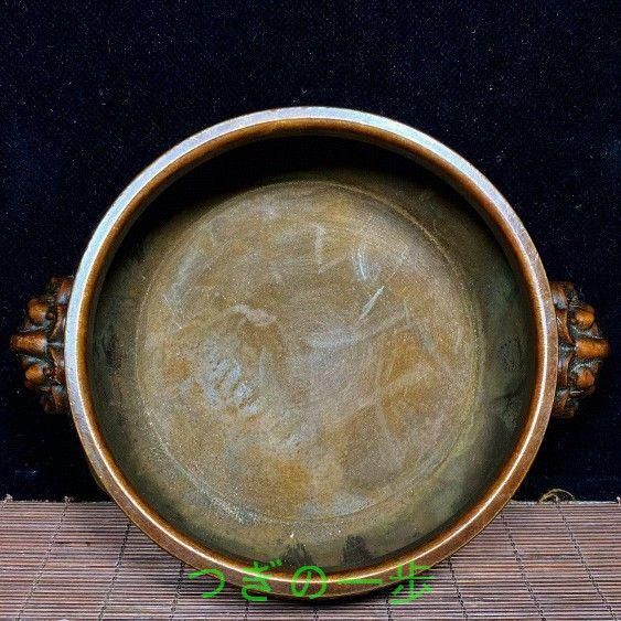 銅 細工 透かし彫り蓮華香炉 室内アロマ炉 茶道具 香道具 装飾品 工芸品