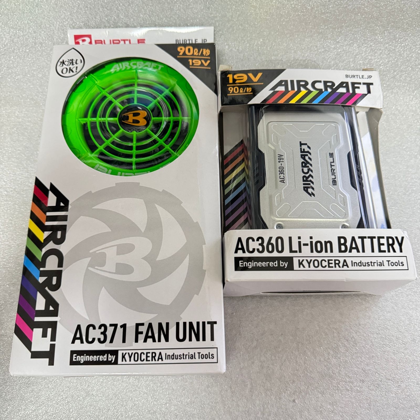 ☆未使用品 BURTLE バートル AIRCRAFT エアークラフト ファン（ライム 