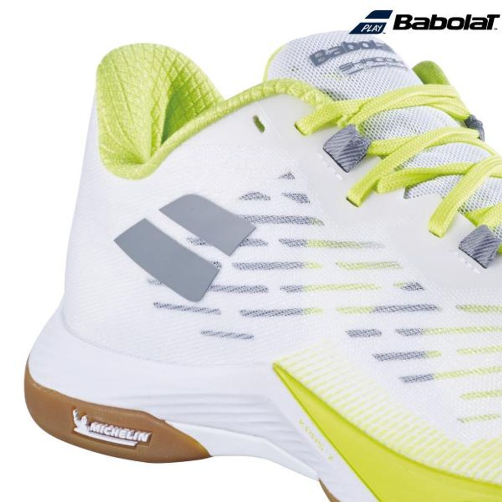 バドミントン　ユニフォーム　Babolat(バボラ) ホワイト　Lサイズ 送料込】BABOLAT バボラ バドミントンシューズ シャドウツアー5メン