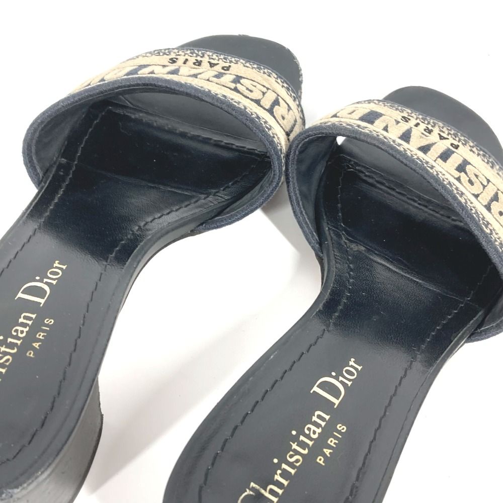 Dior ディオール サンダル オブリーク キャンバス/レザー - メルカリ
